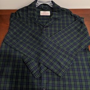 Merona blue/green flannel pajama top